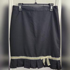 Banana Republic Black and Yellow Ribbon Skirt Size 6